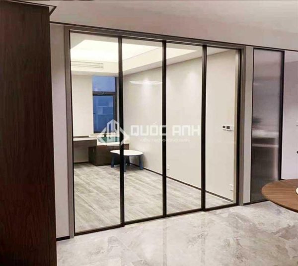 Tối ưu diện tích là ưu điểm lớn nhất của cửa nhôm kính trượt lùa.