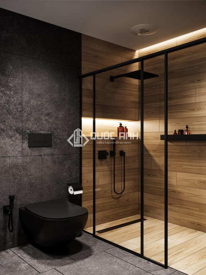Phòng tắm kính nhôm Slim có thiết kế vô cùng tinh tế, ấn tượng. 