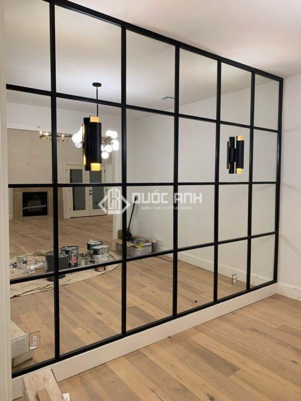 Thiết kế vách ngăn nhôm kính Xingfa tinh tế.