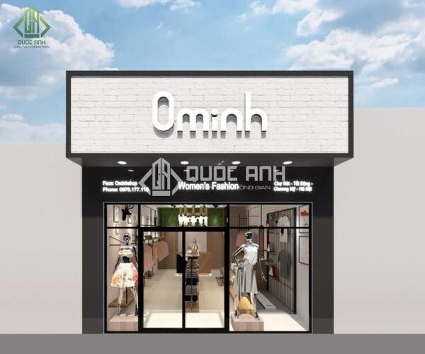 Cửa kính giúp shop thời trang thêm thu hút.