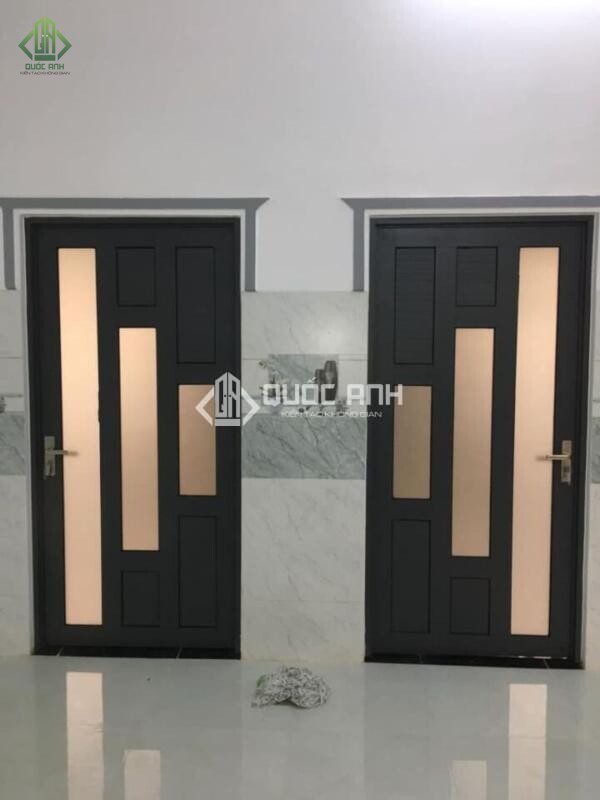 Cửa nhôm phòng ngủ cách điệu.