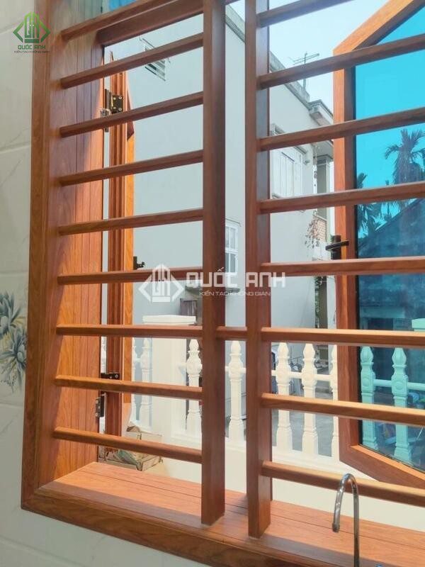 Cửa sổ gỗ kính 2 cánh.