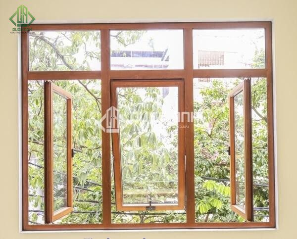 Cổ sổ gỗ kính mở quay kết hợp mở hất.