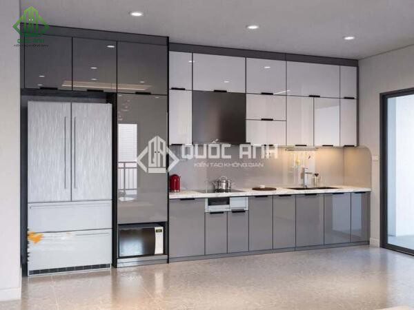 Tủ bếp nhôm kính là sự lựa chọn hàng đầu hiện nay của khách hàng.