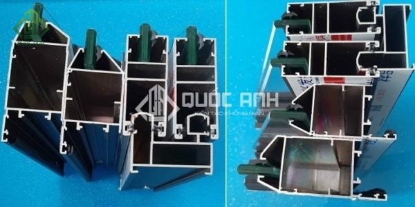 Mặt cắt thanh nhôm Xingfa 55 vát cạnh.