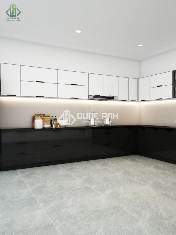 Tủ bếp hợp kim nhôm cao cấp.