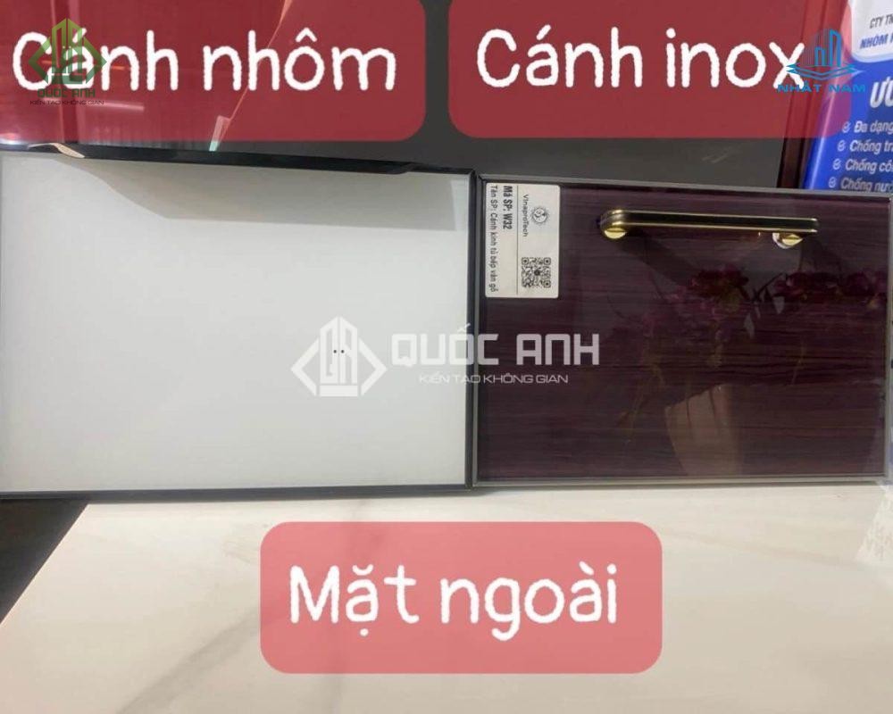 Tủ Bếp Inox Caro Chống Bám Vân Tay Cánh Inox Mới Nhất Hiện Nay